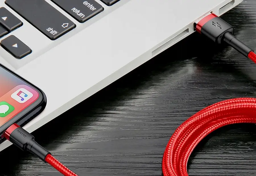 Kabel USB-A / Lightning 2 A 3 m Baseus Cafule CALKLF-R09 czerwony